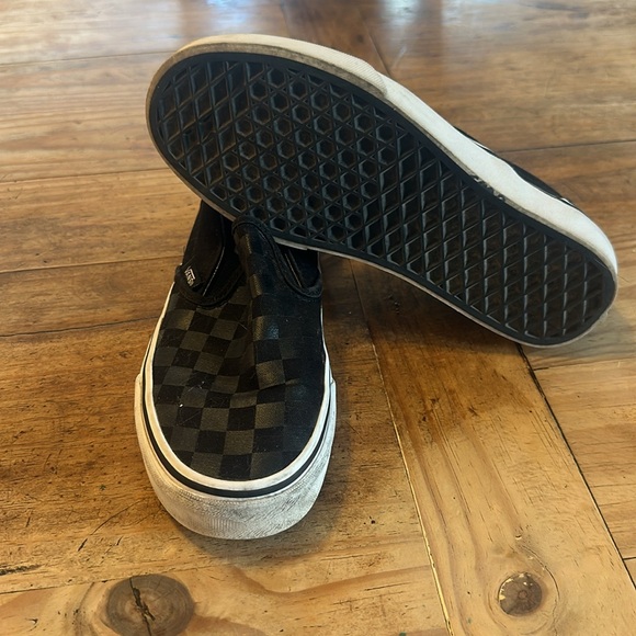 VANS Slip On Gray Black Checkerboard Racing Flag - Picture 5 of 5